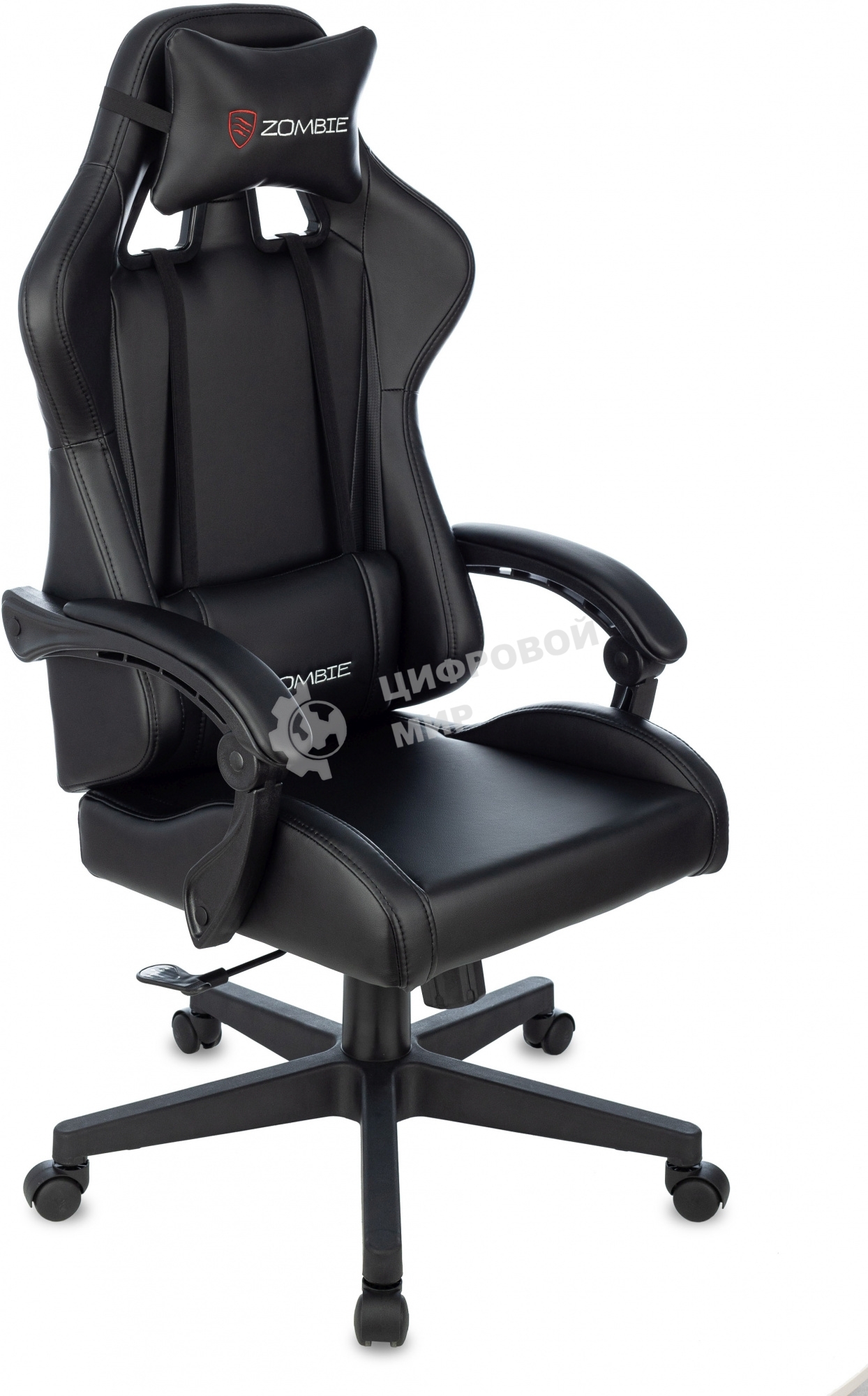 Кресло игровое Бюрократ Zombie GAME TETRA черный/карбон эко.кожа крестов. пластик