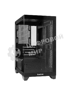 Компьютерный корпус Minitower ExeGate i3 SEA LE-NPX750 (mATX, БП 750NPX, 1хUSB+1хUSB 3.0, HD аудио, черный, передняя и боковая панели - закаленное стекло)