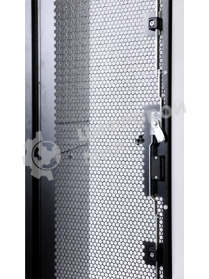 Шкаф серверный ПРОФ напольный 42U (800x1000) дверь перфор. 2 шт., черный, в сборе (ШТК-СП-42.8.10-44АА-9005)