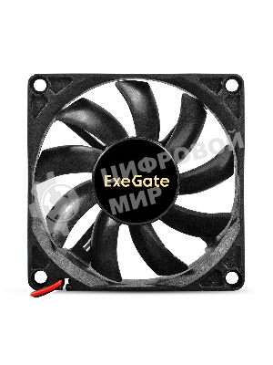 Вентилятор 24В DC ExeGate EX08015B2P-24 (80x80x15 мм, 2-Ball (двойной шарикоподшипник), 2pin, 2550RPM, 30dBA)