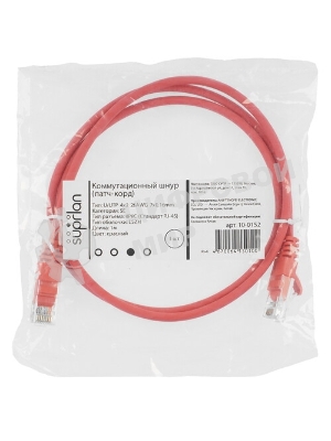Патч-корд Suprlan 10-0162 UTP RJ-45 вил.-вилка RJ-45 cat.5e 1м желтый LSZH 24AWG