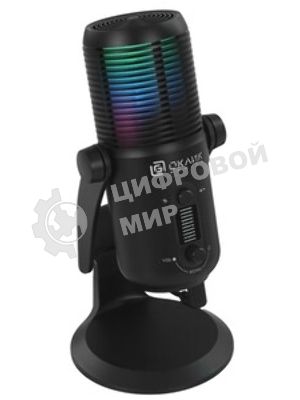 Микрофон проводной Оклик SM-400G 2м черный