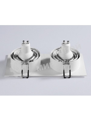 Встраиваемый поворотный точечный светильник Ambrella light TN102759/2 WH белый IP20 GU5.3/2 200*100*32