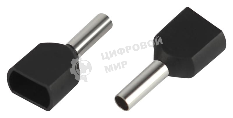 Наконечник-гильза ЭРА NO-225-101 (двойной) НШвИ(2) 1,5-8 с изолированным фланцем (упаковка 50 шт.)