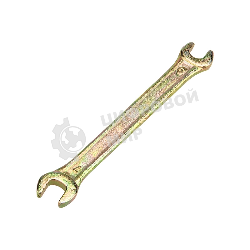 Ключ гаечный рожковый Rexant 6х7 мм, желтый цинк