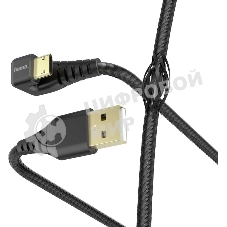 Кабель Hama 00187220 microUSB (m) угловой USB 2.0 (m) 1.5м черный
