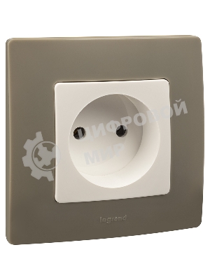 Розетка 2К винты, белый ETIKA