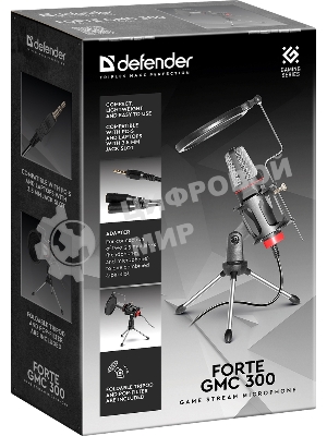 Микрофон Defender Forte GMC 300 3,5 мм, провод 1.5 м