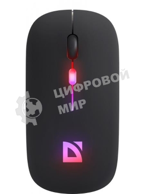 Мышь беспроводная Defender Touch MM-997 черный, 1600 dpi, радиоканал, Bluetooth, USB, кнопки - 4
