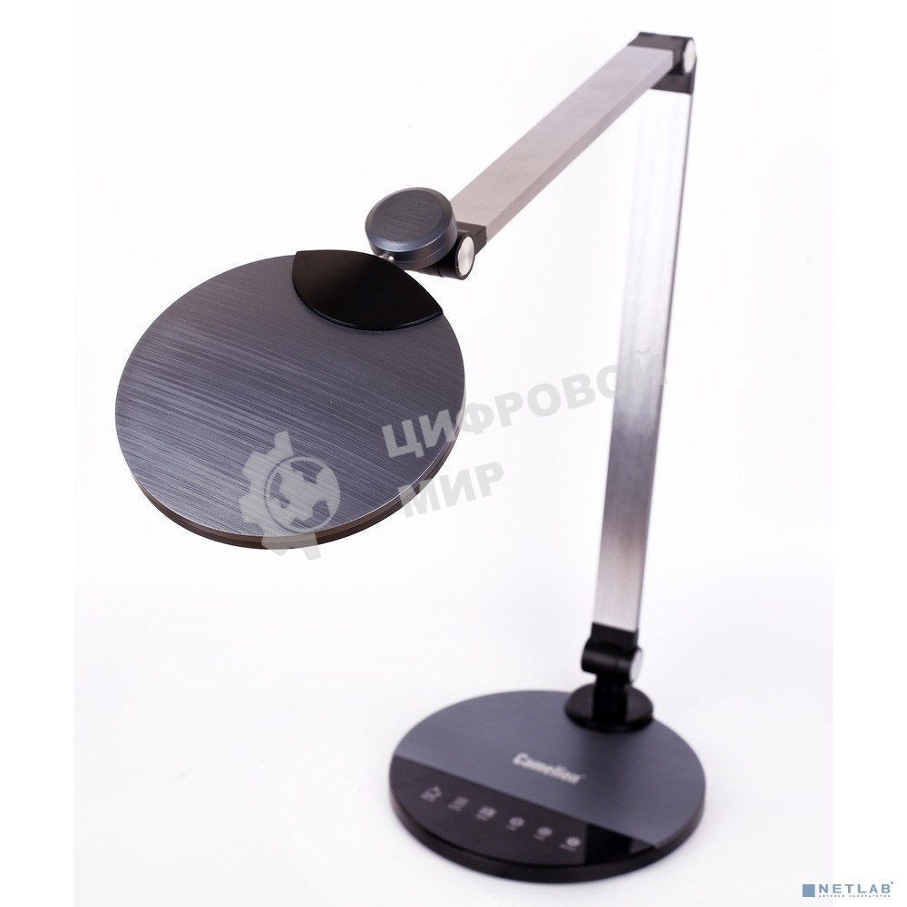 Светильник настольный Camelion KD-865 C48 черный металлик LED (10 Вт,230В,600 лм,сенс.рег.ярк и цвет.темп)