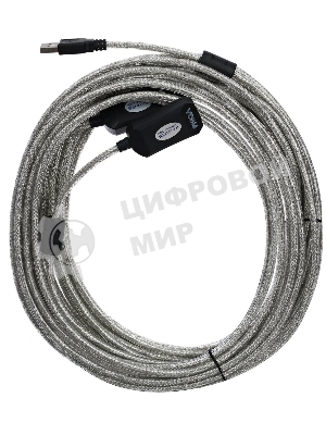 Кабель VCOM VUS7049-15M Кабель-адаптер USB2.0-repeater, удлинительный активный Am-->Af 15м