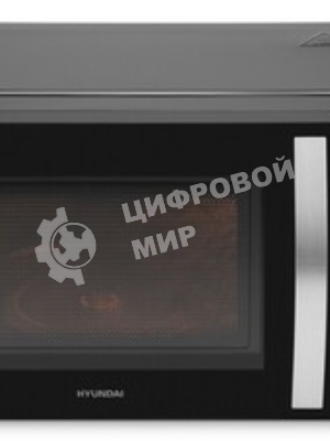 Микроволновая печь Hyundai HYM-D2078 черный/серебристый, 23 л, 800 Вт, переключатели - кнопки, поворотный механизм