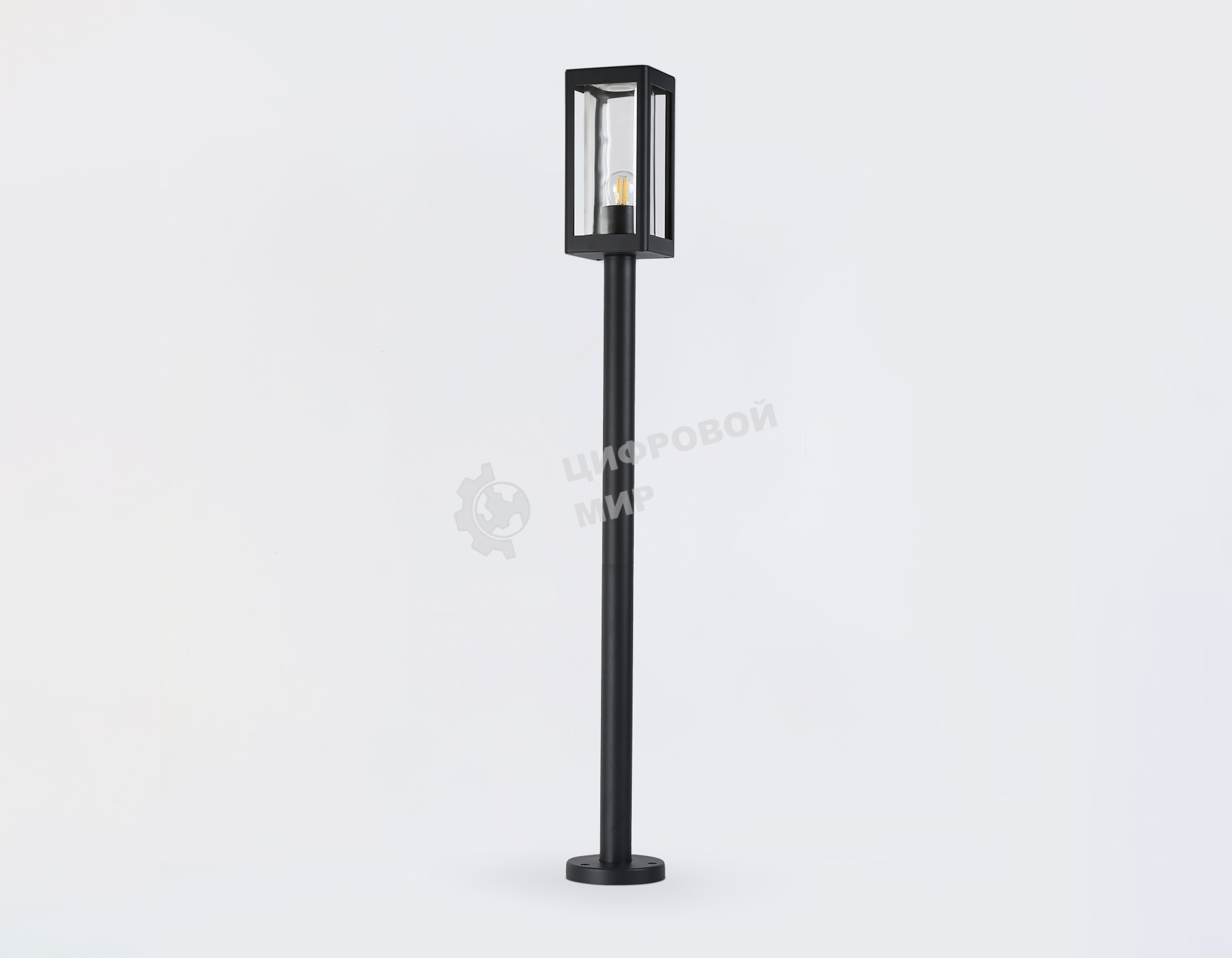 Светильник Ambrella light ST2425 BK/CL черный/прозрачный IP54 E27 max 40W 110*110*1000