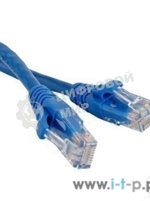 Патч-корд Hyperline PC-LPM-UTP-RJ45-RJ45-C6-2M-LSZH-BL U/UTP, Cat.6, LSZH, 2 м, синий