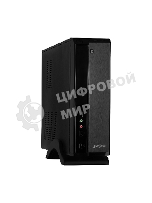 Компьютерный корпус ExeGate EX268690RUS Компьютерный корпус MiniITX ExeGate MI-207 Black, miniITX/mATX, (M400, 80мм), 2хUSB, Audio