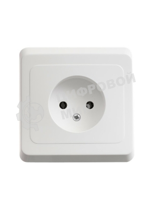 Розетка 1-м СП Этюд 16А IP20 без заземл. бел. SchE PC16-001B