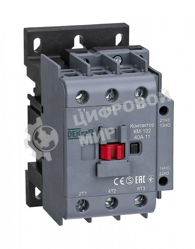 Контактор КМ-102 3п/40А 1НО+1НЗ 230В AC SchE 22006DEK