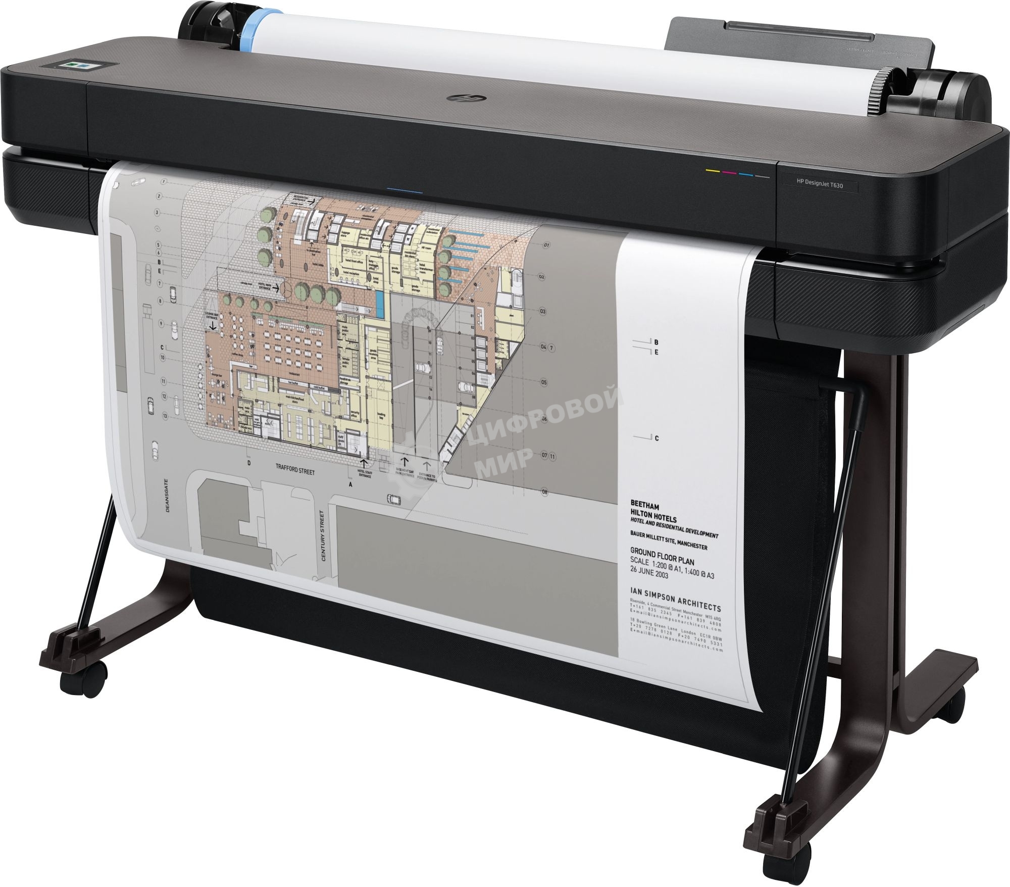 Плоттер струйный HP Designjet T630 (5HB11A/5HB11D), A0, 36