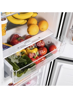 Холодильник Maunfeld MFF176SFSB черный двухкамерный 188/75л морозилка снизу, ручная разморозка