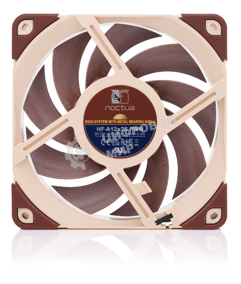 Вентилятор для корпуса 1 Ватт/ Noctua  Case 120 (120x120x25, 1700-2000 об/мин, 22.6dBA, 4pin PWM)