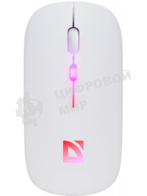 Мышь беспроводная Defender Touch MM-997 белый, 1600 dpi, радиоканал, Bluetooth, USB, кнопки - 4