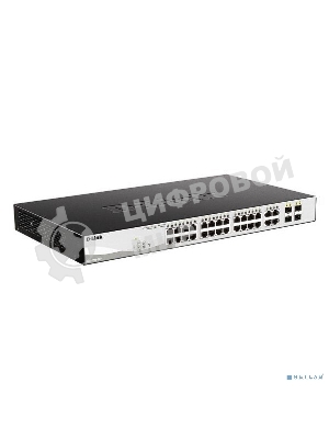 Коммутатор DGS-1210-28P/F5A Настраиваемый L2 PoE-коммутатор, 24x1000Base-T, 4хCombo 1000Base-T/SFP