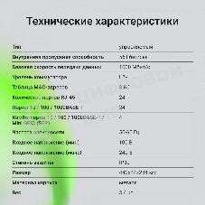 Коммутатор Digma DSW724G-4C-R (L2+) 24x1 Гбит/с 4xКомбо(1000BASE-T/SFP) управляемый