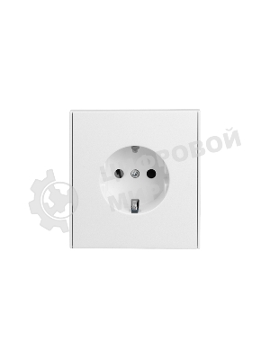 Розетка Kranz STRONG 1-ая с/з с/у, со шторками 16А жемчуг