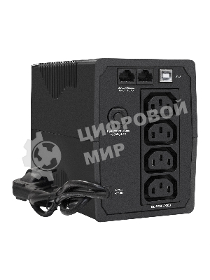 Источник бесперебойного питания ExeGate SpecialPro UNB-600.LED.AVR.4C13.RJ.USB 600VA/360W, LED, AVR, 4*C13, RJ45/11, USB, черный