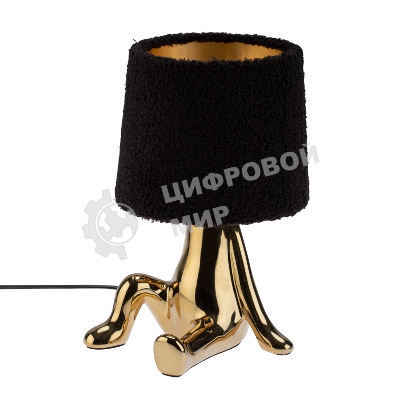 Светильник декоративный Rexant человечек, золотой с черным абажуром, Е27