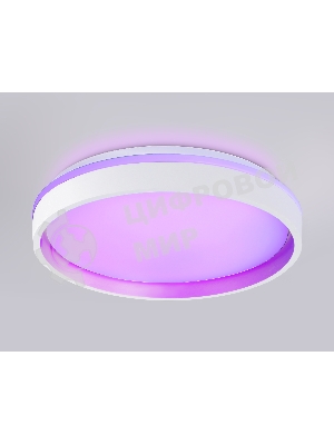 Светодиодный светильник RGB Ambrella light FZ601 WH/GD белый/золото IP20 46W 3000K-6500K+RGB D390*80 (ПДУ ИК)