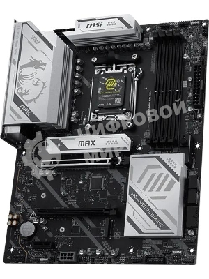Материнская плата MSI MAG X870E GAMING MAX WIFI, AM5, AMD X870E, 4xDDR5, 4xSATA, 3xM.2, 2xPCIe 5.0 x16, 1xPCIe 4.0 x4, 1xPCIe 3.0 x1, 1xHDMI, 1x 5Gb LAN, 4xUSB 2.0, 4xUSB 3.2 Gen1, 2xUSB 3.2 Gen2, 2xUSB Type-C, 6x3.5 мм, 7.1, ATX
