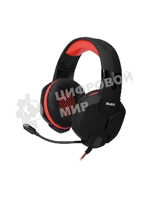 Гарнитура Sven AP-G988MV чёрный-красный, проводная, 3.5 мм