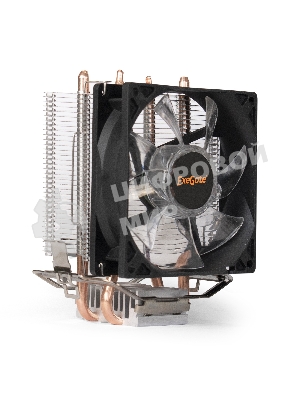 Кулер для процессора ExeGate Wizard EXX200-PWM.BLUE серебристый, 90 мм, алюминий/медь, 2400 об/мин, 24 дБ, 4 pin, 95 Вт, 130 мм