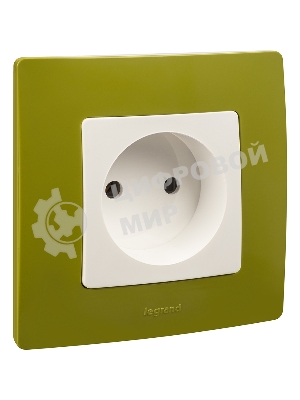 Розетка 2К винты, белый ETIKA