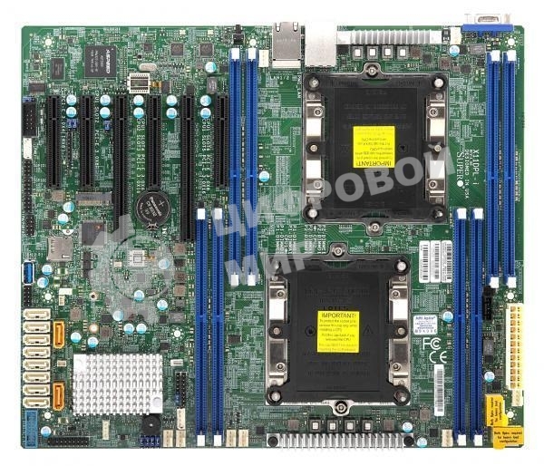 Материнская плата серверная Supermicro MBD-X11DPL-I-B, 2xLGA 3647, Intel C621, 8xDDR4, 10xSATA, 2xPCI-E 3.0 x16, 3xPCI-E 3.0 x8, 1xPCI-E 3.0 x4, 1xM.2, 2x1Gb LAN, 4xUSB 2.0, 3xUSB 3.2 Gen 1, 1xVGA, 1xCOM, 1xTPM, ATX