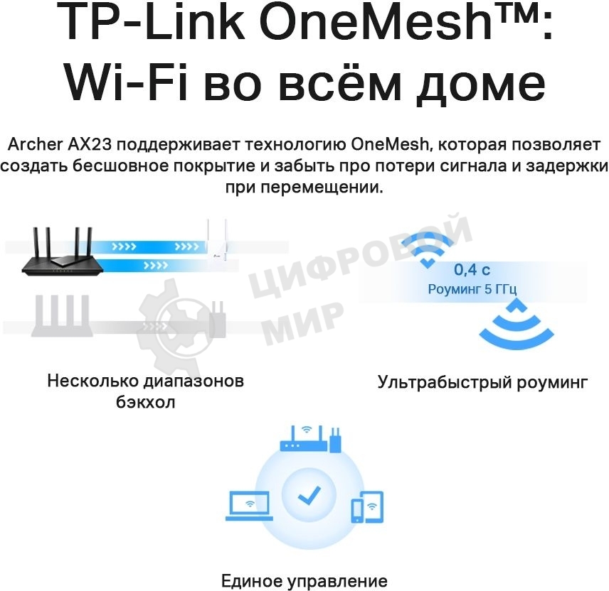Двухдиапазонный Wi-Fi 6 роутер TP-Link Archer AX23 AX1800