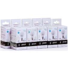 Лампа светодиодная Gauss Elementary 12Вт цок.: E14 шар 220B 4100K св. свеч. белый ней. (упак.: 10 шт)