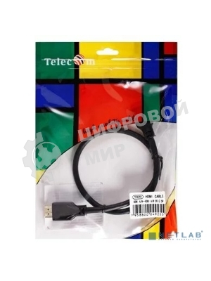 Кабель HDMI 19M/M,ver. 2.1, 8K@60 Hz 0.5m Telecom/VCOM TCG255-0.5M