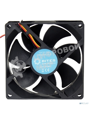 Вентилятор для корпуса 5bites FB9225S-12L3 черный, 92 x 92 x 25 мм, пластик, 1800 об/мин, 23 дБ, 3 pin