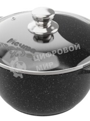 Кастрюля Гранит черный 1 л, АП 41802