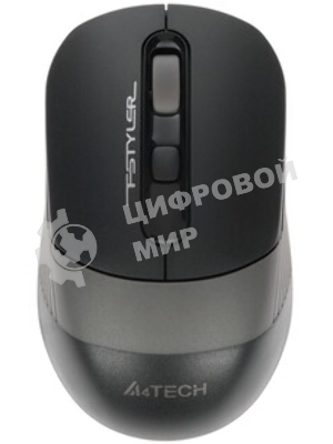 Мышь беспроводная A4Tech Fstyler FG10 черный/серый, 2000 dpi, радиоканал, USB, кнопки - 4