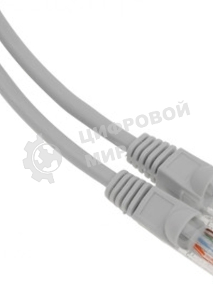 Патч-корд Buro LSZH UTP cat.5e 5м серый RJ-45 (m)-RJ-45 (m)
