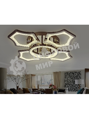 Потолочный светодиодный светильник FA576/4+1 DCH черный хром 106W 620*620*120 (ПДУ РАДИО 2.4G)