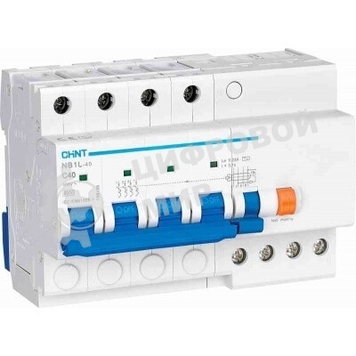 Выключатель автоматический дифференциального тока CHINT NB1L-40 4P C16 30mA тип AC 6kA
