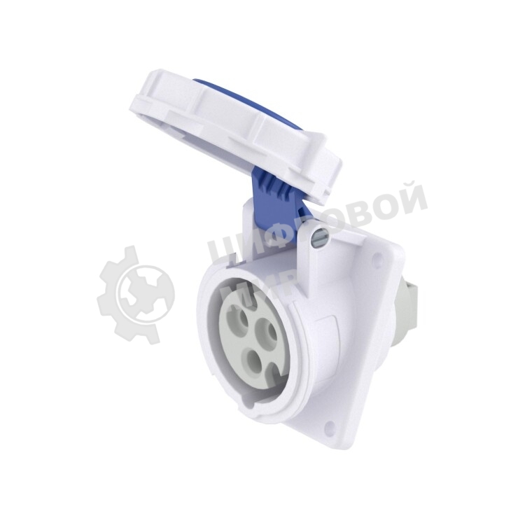 DKC Розетка панельная с наклоном PAS IP67 16А 2P+E 230В