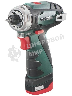 Дрель-шуруповерт Metabo PowerMaxx BS 600080500, 12 В, 2 Ач, 34 Нм, щеточный