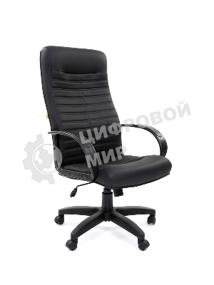 Кресло Chairman 480 LT черный, экокожа, 120 кг