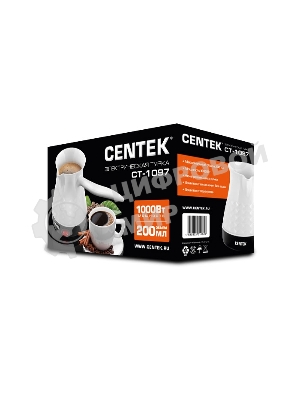 Электрическая турка Centek CT-1097 белый 200 мл, 1050 Вт.