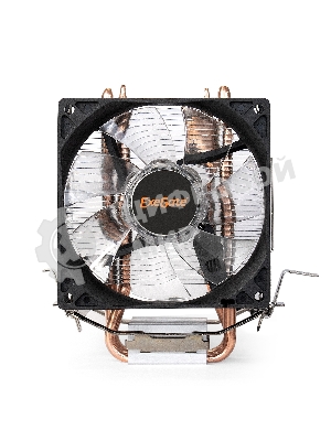 Кулер для процессора ExeGate Wizard EXX200-PWM.BLUE серебристый, 90 мм, алюминий/медь, 2400 об/мин, 24 дБ, 4 pin, 95 Вт, 130 мм